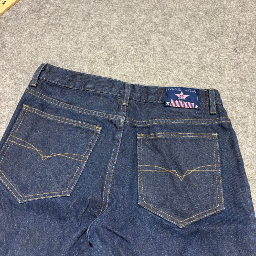 Vintage Bubblegum USA Flare Jeans Dark Wash Denim Y2K Grunge Womens 9/10